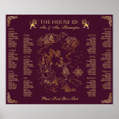 王室のミュース中世ファンタジー旧世界地図結婚の ポスター (正面)