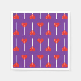 王室のラブスクーズレッド スタンダードカクテルナプキン