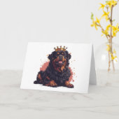 王室のロットワイラードッククイーンクラウン カード (黄色い花)