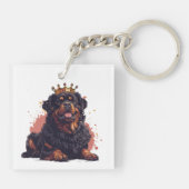 王室のロットワイラードッククイーンクラウン キーホルダー (裏面)