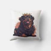 王室のロットワイラードッククイーンクラウン クッション (裏面)