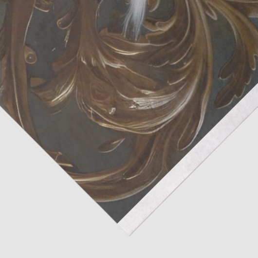 王室のヴィンテージレースホワイトキャットデコップページ 薄葉紙 (詳細)