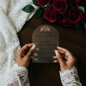 王室の中世ファンタジープラムフローラ結婚ズ アクリル招待状