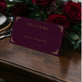 王室の中世ファンタジープラムフローラ結婚ズ プレイスカード