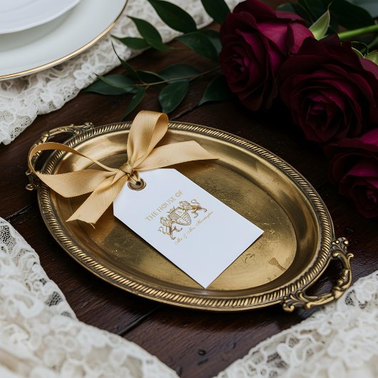 王室の中世ファンタジーライオンエンブレム結婚 ギフトタグ
