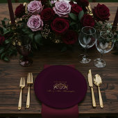 王室の中世ファンタジーライオンエンブレム結婚 ペーパープレート