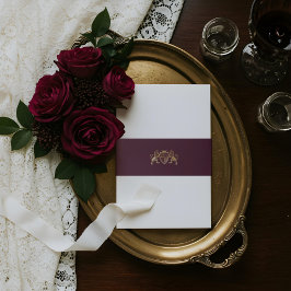 王室の中世ファンタジーライオンエンブレム結婚 招待状ベリーバンド