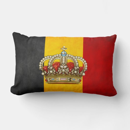 王室の冠[ベルギー] ランバークッション (正面)