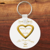 王室の婚約/結婚のキーチェーン キーホルダー (正面)