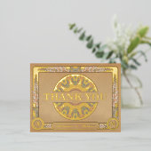 王室の実在結婚サンキューカード 箔招待状ポストカード (立ち正面)