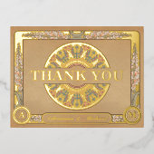 王室の実在結婚サンキューカード 箔招待状ポストカード (正面)