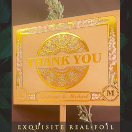 王室の実在結婚サンキューカード 箔招待状ポストカード