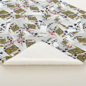 「王室の層：王の積み重なったポーカーカード」 シェルパブランケット (3/4)