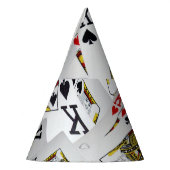 「王室の層：王の積み重なったポーカーカード」 パーティーハット (左)