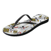 「王室の層：王の積み重なったポーカーカード」 ビーチサンダル (アングル)