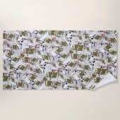 「王室の層：王の積み重なったポーカーカード」 ビーチタオル (正面)