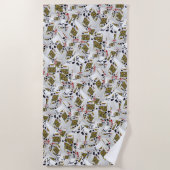 「王室の層：王の積み重なったポーカーカード」 ビーチタオル (正面)