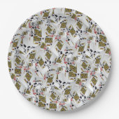 「王室の層：王の積み重なったポーカーカード」 ペーパープレート (正面)