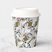 「王室の層：王の積み重なったポーカーカード」 紙コップ (正面)