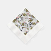 「王室の層：王の積み重なったポーカーカード」 縁ありカクテルナプキン (角)