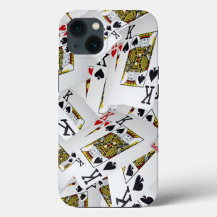 「王室の層:王の積み重なったポーカーカード」 iPhone 13ケース