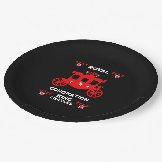 王室の戴冠王チャールズIII ペーパープレート (アングル)