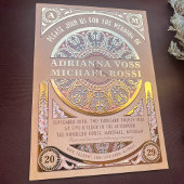 王室の新しい:実在金箔結婚式招待状 箔招待状