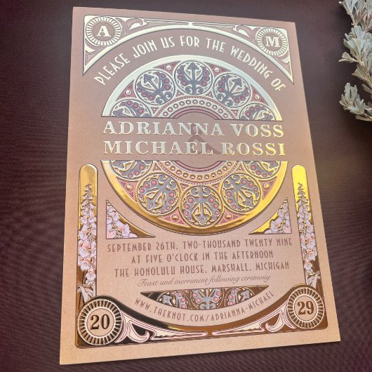 王室の新しい:実在金箔結婚式招待状 箔招待状