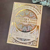 王室の新しい:実在金箔結婚式招待状 箔招待状