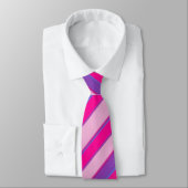 王室の明るい赤紫色ストライプ抽象芸術 ネクタイ (タイ)