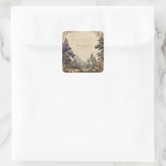 王室の森の城エンチャント結婚 スクエアシール (バッグ)