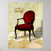 王室の椅子と冠 ポスター (正面)