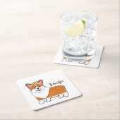 王室の犬パーソナライズされた スクエアペーパーコースター (インサイチュ)