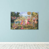 王室の狩り、イラン・イスファハン出身 キャンバスプリント (インサイチュ (ウッドフロア))