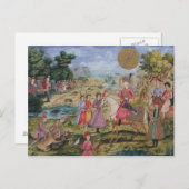 王室の狩り、イラン・イスファハン出身 ポストカード (正面/裏面)