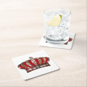 「王室の王冠」 スクエアペーパーコースター (インサイチュ)