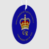 王室の王冠・モノグラム戴冠記念 オーナメント (正面)