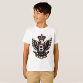 「王室の王冠B付きイーグルエンブレム」 Tシャツ (正面フル)