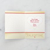 王室の王冠I愛するバレンタインレッドブラックハート カード (内部)