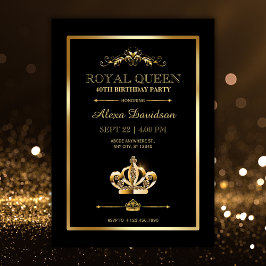 王室の王妃の誕生日 招待状