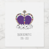 王室の王妃エリザベスII ワインラベル (シングルラベル)