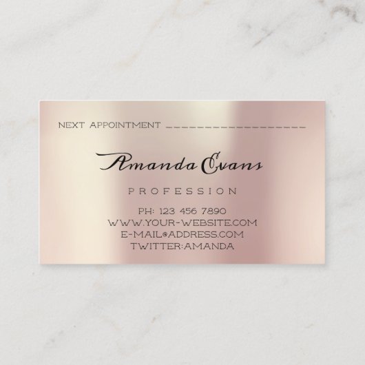 王室の皇太子メイクアップアーティストラッズバラ 予約カード (裏面)