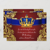 王室の皇太子誕生会 招待状 (正面/裏面)