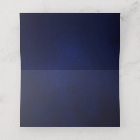 王室の素朴青ひまモダンフローラ結婚ズ プレイスカード (内部開封)