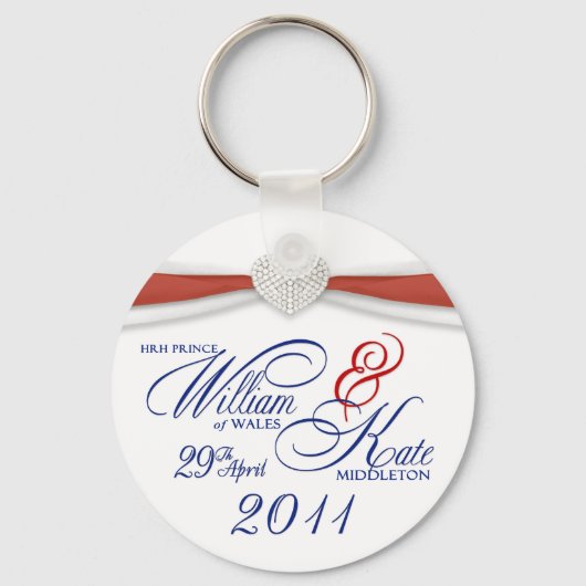 王室の結婚の土産 – William & Kate Key Rings キーホルダー (正面)