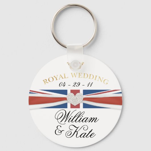 王室の結婚の記念 – William & Kate キーホルダー (正面)