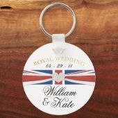 王室の結婚の記念 – William & Kate キーホルダー (正面)