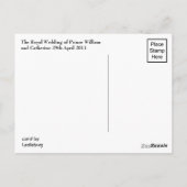 王室の結婚 ポストカード (裏面)