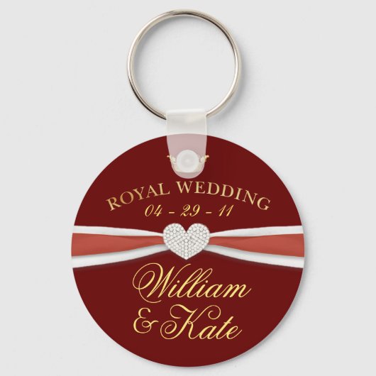 王室の結婚- William & Kate Keepsake Gives キーホルダー (正面)
