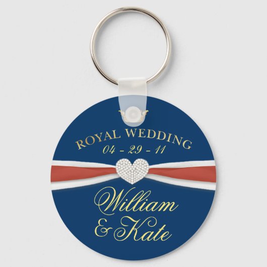 王室の結婚- William & Kate Keepsake Gives キーホルダー (正面)